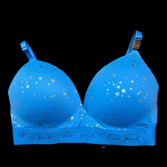 Victoria’s Secret Wireless Wear everywhere Push Up Padded blue Bra 32DD - Picture 2 of 3